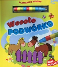 Wesoło podwórko (flamaster wodny) - okładka książki