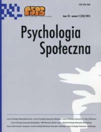 Psychologia Społeczna 2/2015 - okładka książki