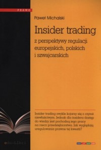 Insider trading z perspektywy regulacji - okładka książki