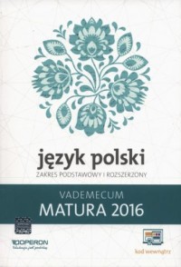 Język polski. Matura 2016. Vademecum. - okładka podręcznika