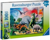 Pośród dinozaurów (puzzle XXL 100-elem.) - zdjęcie zabawki, gry