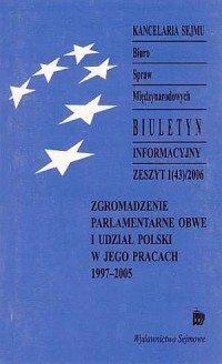 Zgromadzenie Parlamentarne OBWE - okładka książki