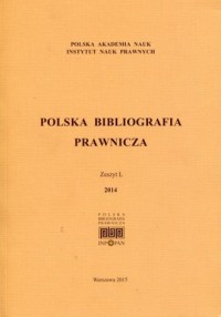 Polska Bibliografia Prawnicza. - okładka książki