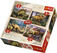 Dinozaury (puzzle 4 w 1) - zdjęcie zabawki, gry