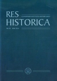 Res Historica. Tom 38 (2014) - okładka książki