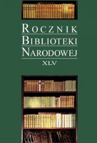Rocznik Biblioteki Narodowej XLV - okładka książki