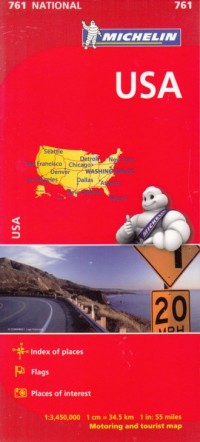 USA mapa (skala 1:3 450 000) - okładka książki