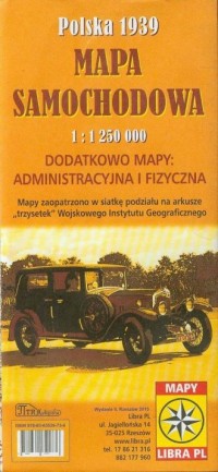 Polska 1939. Mapa samochodowa (skala - okładka książki