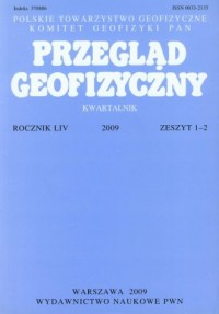 Przegląd Geofizyczny. Rocznik LIV - okładka książki