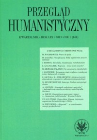 Przegląd Humanistyczny 1/2015 - okładka książki