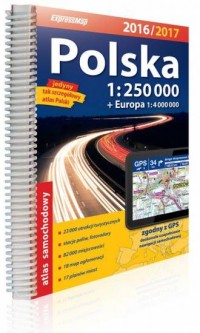 Polska Atlas samochodowy 1:250 - okładka książki