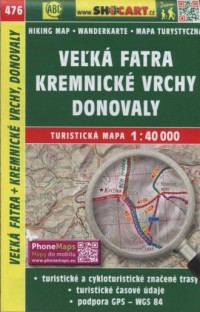 Velka Fatra Kremnicke Vrchy Mapa - okładka książki