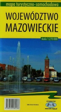 Województwo mazowieckie mapa turystyczno-samochodowa - okładka książki