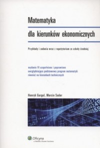 Matematyka dla kierunków ekonomicznych - okładka książki