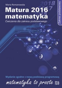 Matura 2016. Matematyka. Zakres - okładka podręcznika