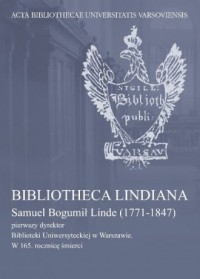 Bibliotheca Lindiana. Samuel Bogumił - okładka książki
