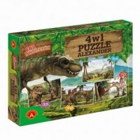 Era dinozaurów  (puzzle 4 w 1) - zdjęcie zabawki, gry