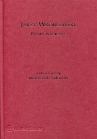 Jerzy Wróblewski. Pisma wybrane - okładka książki