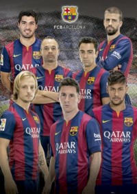 Klub Piłkarski Barcelona kolaż - zdjęcie zabawki, gry
