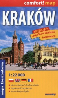 Kraków mapa kieszonkowa (skala - okładka książki