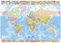 Mapa polityczna Świata z flagami - zdjęcie zabawki, gry
