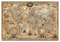 Świat mapa stylizowana (puzzle - zdjęcie zabawki, gry