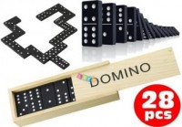 Domino w drewnianym pudełku - zdjęcie zabawki, gry