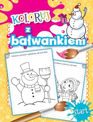 powiększ Koloruj z bałwankiem - okładka książki