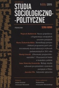 Studia Socjologiczno-Polityczne - okładka książki
