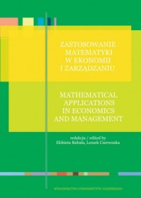 Zastosowanie matematyki w ekonomii - okładka książki