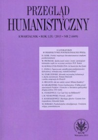 Przegląd Humanistyczny 2/2015 - okładka książki