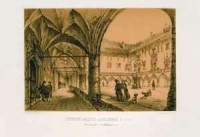 Dziedziniec Biblioteki Jagiellońskiej - zdjęcie reprintu, mapy
