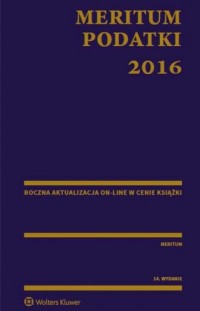 Meritum. Podatki 2016 - okładka książki