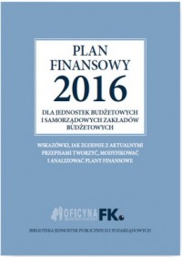Plan finansowy 2016 dla jednostek - okładka książki