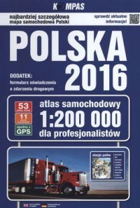 Atlas samochodowy Polska 2016 dla - okładka książki