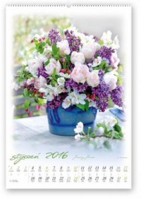 Kalendarz 2016. Bukiety kwiatów - okładka książki