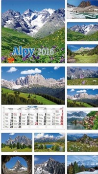 Kalendarz 2016. Alpy - okładka książki