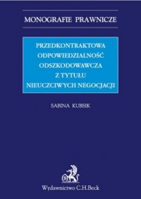 Przedkontraktowa odpowiedzialność - okładka książki