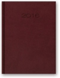 Kalendarz 2016. B5, bordowy - okładka książki