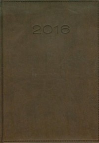 Kalendarz 2016. B5, ciemnobrązowy - okładka książki