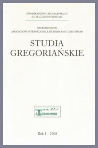 Studia gregoriańskie rok 1-2008 - okładka książki