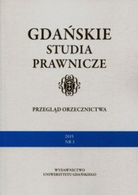 Gdańskie Studia Prawnicze. Przegląd - okładka książki