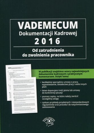 powiększ Vademecum Dokumentacji Kadrowej - okładka książki