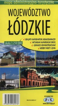 Województwo łódzkie mapa administracyjno-turystyczna - okładka książki
