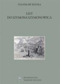 List do Szymona Szymonowica - okładka książki