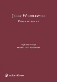 Jerzy Wróblewski. Pisma wybrane - okładka książki
