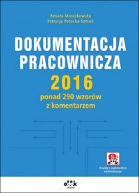 Dokumentacja pracownicza 2016 ponad - okładka książki