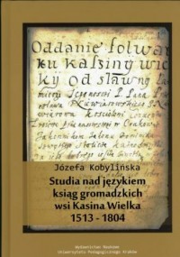 Studia nad językiem ksiąg gromadzkich - okładka książki