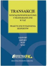 Transakcje wewnątrzwspólnotowe - okładka książki