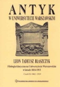 Antyk na Uniwersytecie Warszawskim. - okładka książki